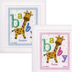 Vervaco Counted Cross Stitch Kit 7.5X11.25-Giraffe Family On